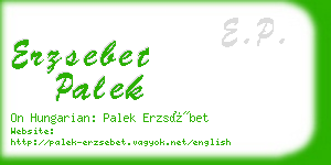 erzsebet palek business card